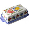 BEURRIER AVEC COUVERCLE 19CM "FLEURI ROYAL"