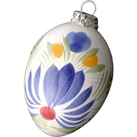 BOULE DE NOEL 8CM "FLEURI ROYAL"