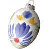 BOULE DE NOEL 8CM "FLEURI ROYAL"