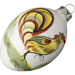 BOULE DE NOEL 8CM "COQ"