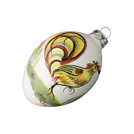 BOULE DE NOEL 8CM "COQ"