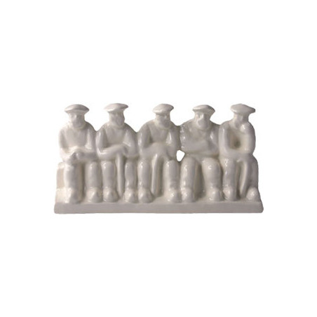 LES CINQ MARINS 6X18CM "CAUJAN" BLANC