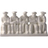 LES CINQ MARINS 6X18CM "CAUJAN" BLANC