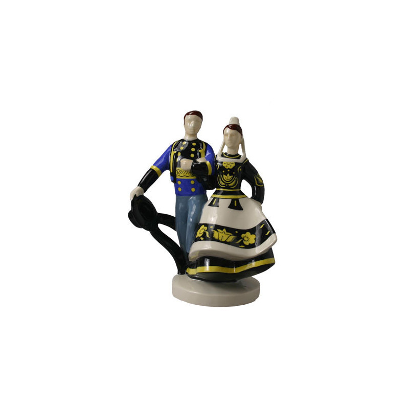 2 DANSEURS DE QUIMPER 26CM "MICHEAU VERNEZ"