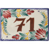 PLAQUE DE PORTE 15x10CM 'FLEURI"