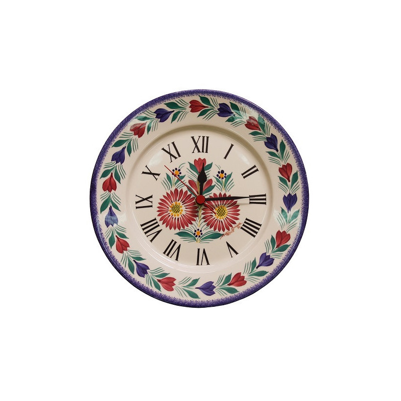 ASSIETTE PENDULE 25CM "FLEURI"