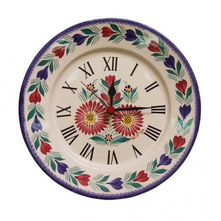 ASSIETTE PENDULE 25CM "FLEURI"