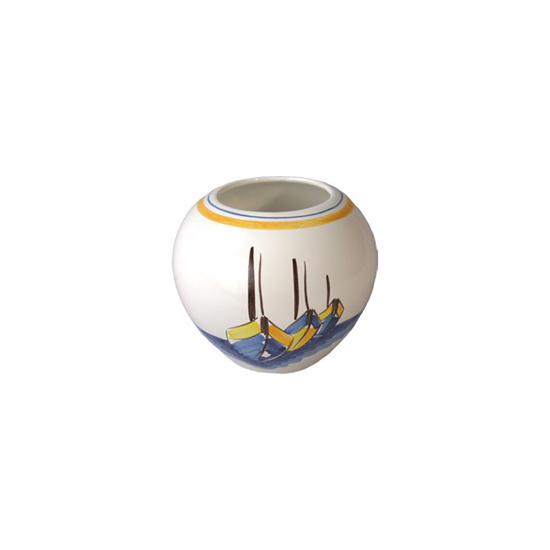 VASE BOULE 13CM "ESCALE"
