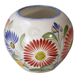 VASE BOULE 13CM "FLEURI ROYAL"