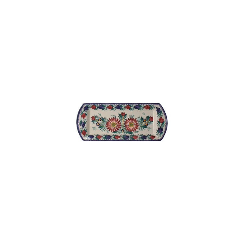 PLAT A CAKE 37CM "FLEURI"