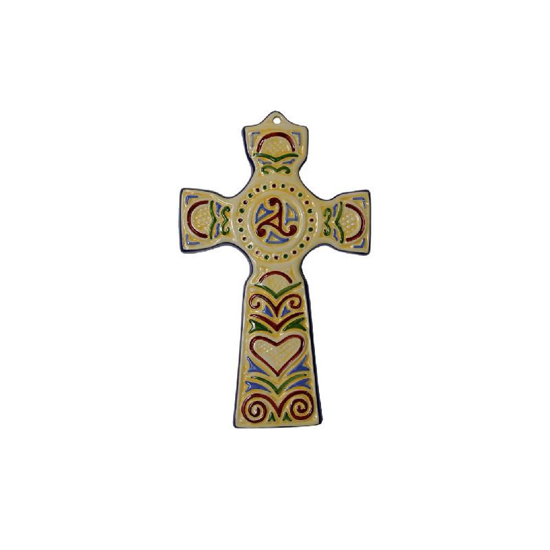CROIX BRETONNE 18CM JAUNE