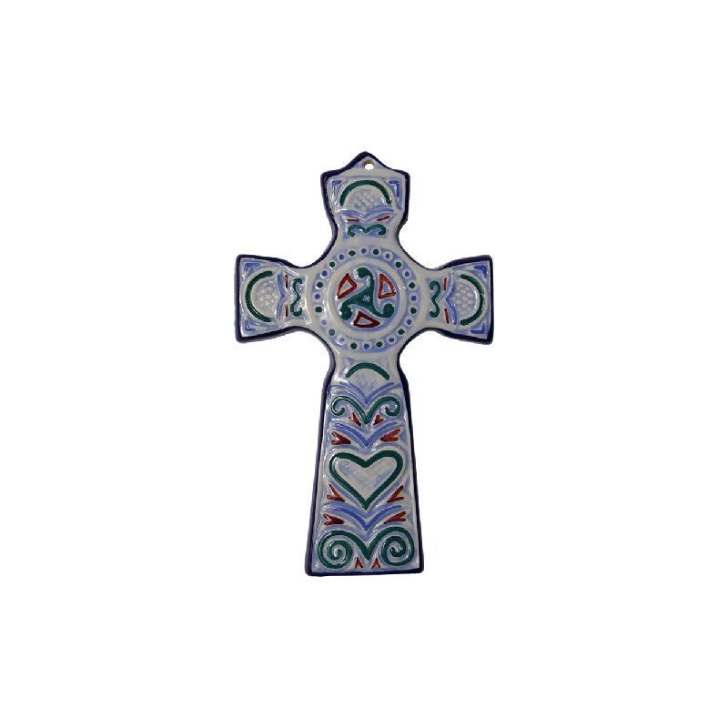 CROIX BRETONNE 18CM BLEU