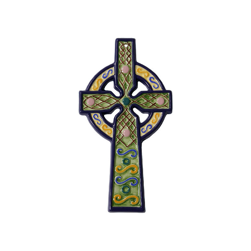 CROIX CELTIQUE 20CM VERT