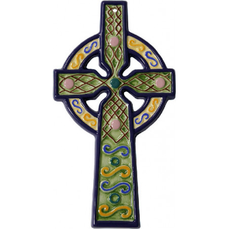 CROIX CELTIQUE 20CM VERT