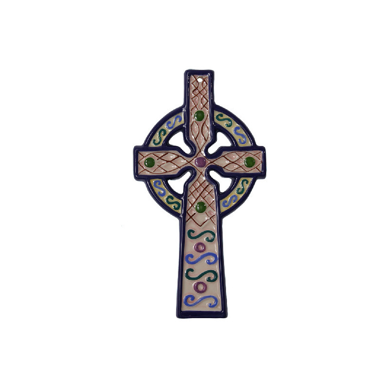 CROIX CELTIQUE 20CM ROSE