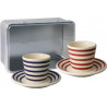 COFFRET DUO EXPRESSO 2x7.5CL "MARINIERE" BLEU & ROUGE
