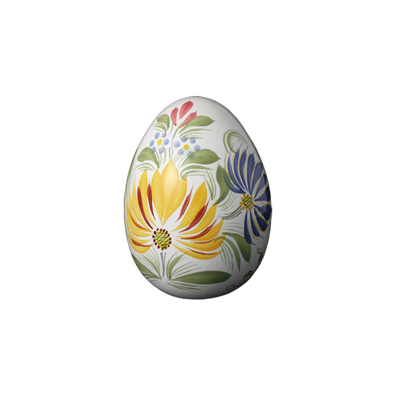 OEUF DECORATIF 10CM "FLEURI ROYAL"