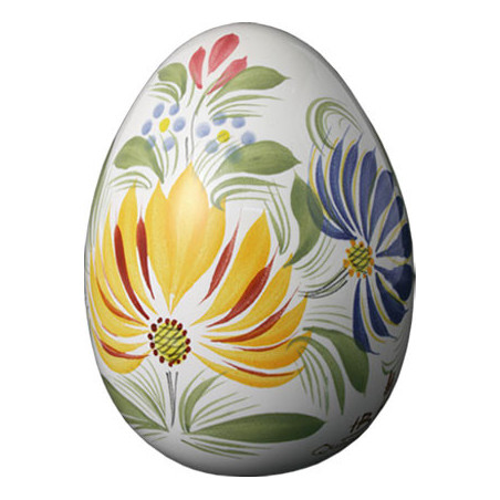 OEUF DECORATIF 10CM "FLEURI ROYAL"