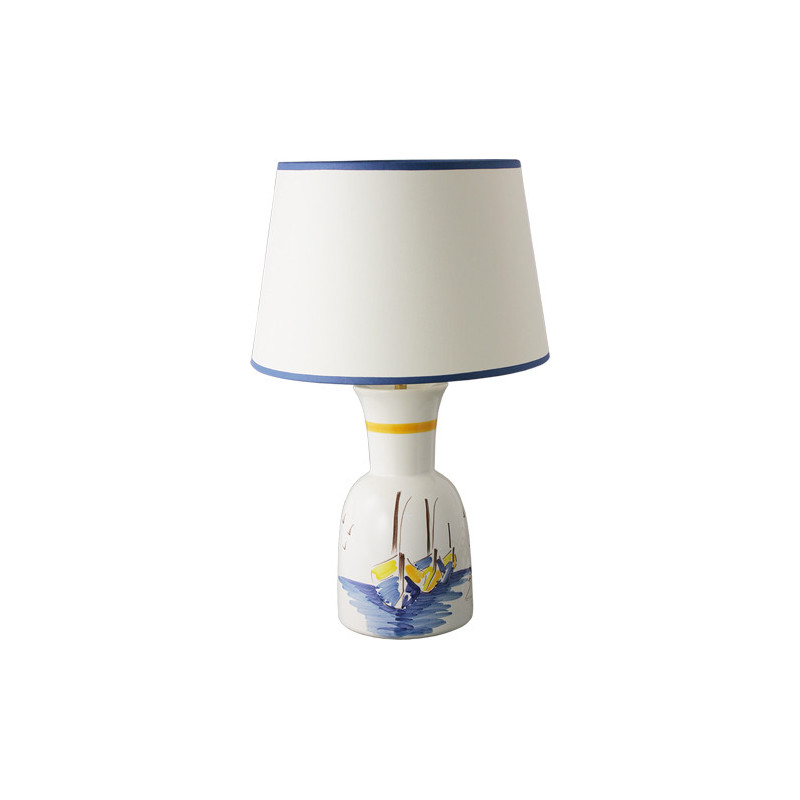 LAMPE AVEC ABAT-JOUR 45CM "ESCALE"