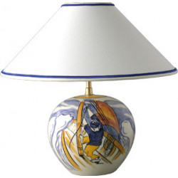 LAMPE BOULE AVEC ABAT-JOUR...