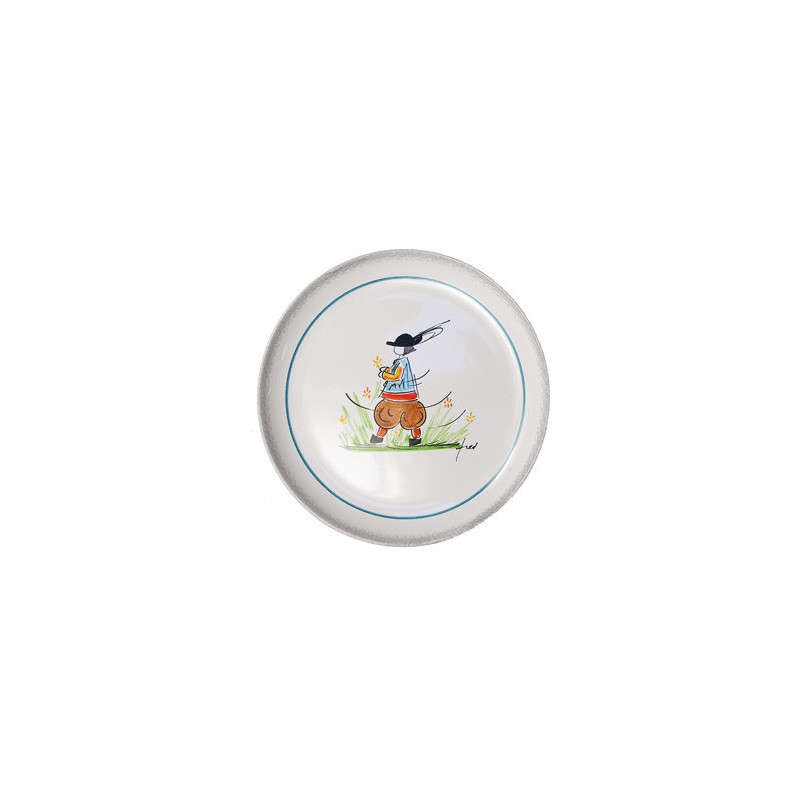 ASSIETTE PLATE 17CM "FRED QUELLEC" HOMME