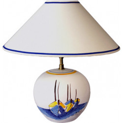 LAMPE BOULE AVEC ABAT-JOUR...