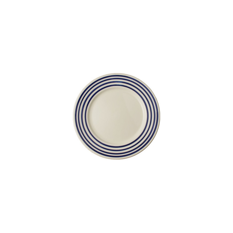 ASSIETTE PLATE 25CM "MARINIERE" BLEU