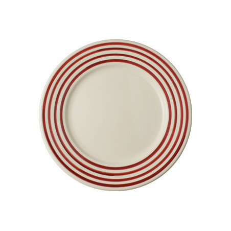 ASSIETTE PLATE 18CM "MARINIERE" ROUGE