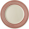 ASSIETTE PLATE 18CM "MARINIERE" ROUGE