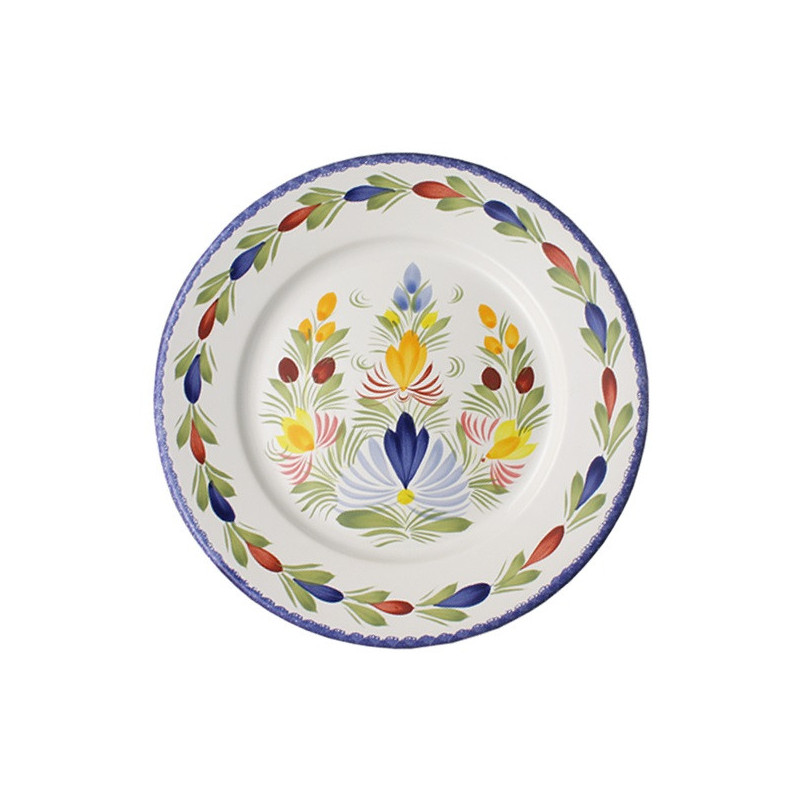 ASSIETTE PLATE 18CM "FLEURI ROYAL"