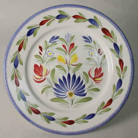 ASSIETTE PLATE 25CM "FLEURI ROYAL"