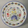 ASSIETTE PLATE 25CM "FLEURI ROYAL"