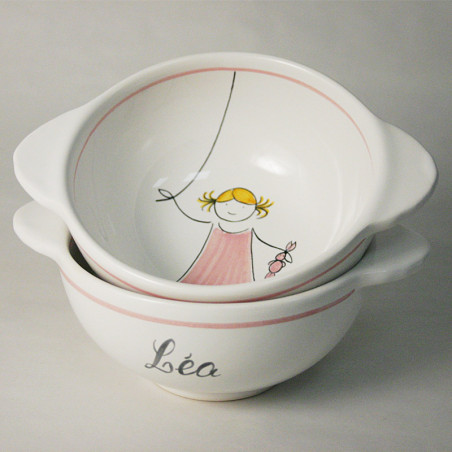 BOL A OREILLES 13CM "LEA" + INSCRIPTION