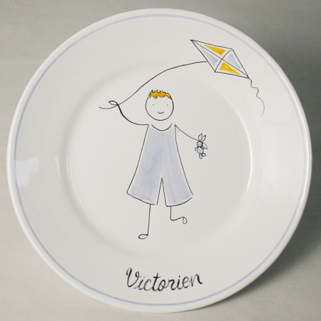 ASSIETTE PLATE 18CM "LEO" + INSCRIPTION