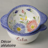 BOL A OREILLES 13CM "FLEURI ROYAL" + INSCRIPTION