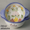 BOL A OREILLES 13CM "FLEURI ROYAL" + INSCRIPTION