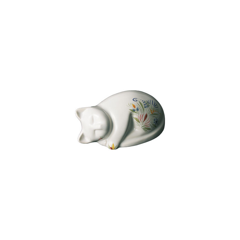 CHAT DORMEUR 12CM "FLORAL"